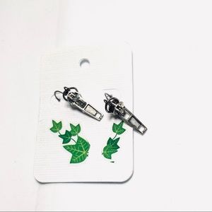 Silver Zipper Earrings New